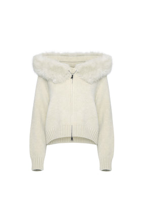 Cardigan Aveludado - Branco